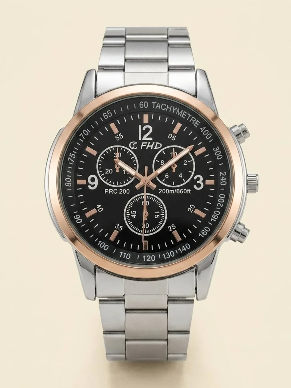 Full Steel Men's Quartz Casual Chronograph Watch
